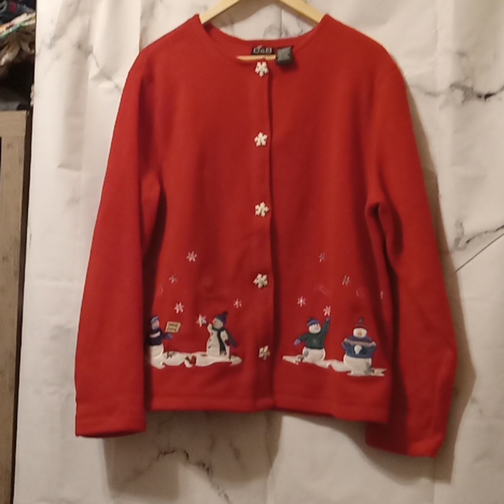 C & B Sport button down fleece Lg 💜💜💜💜